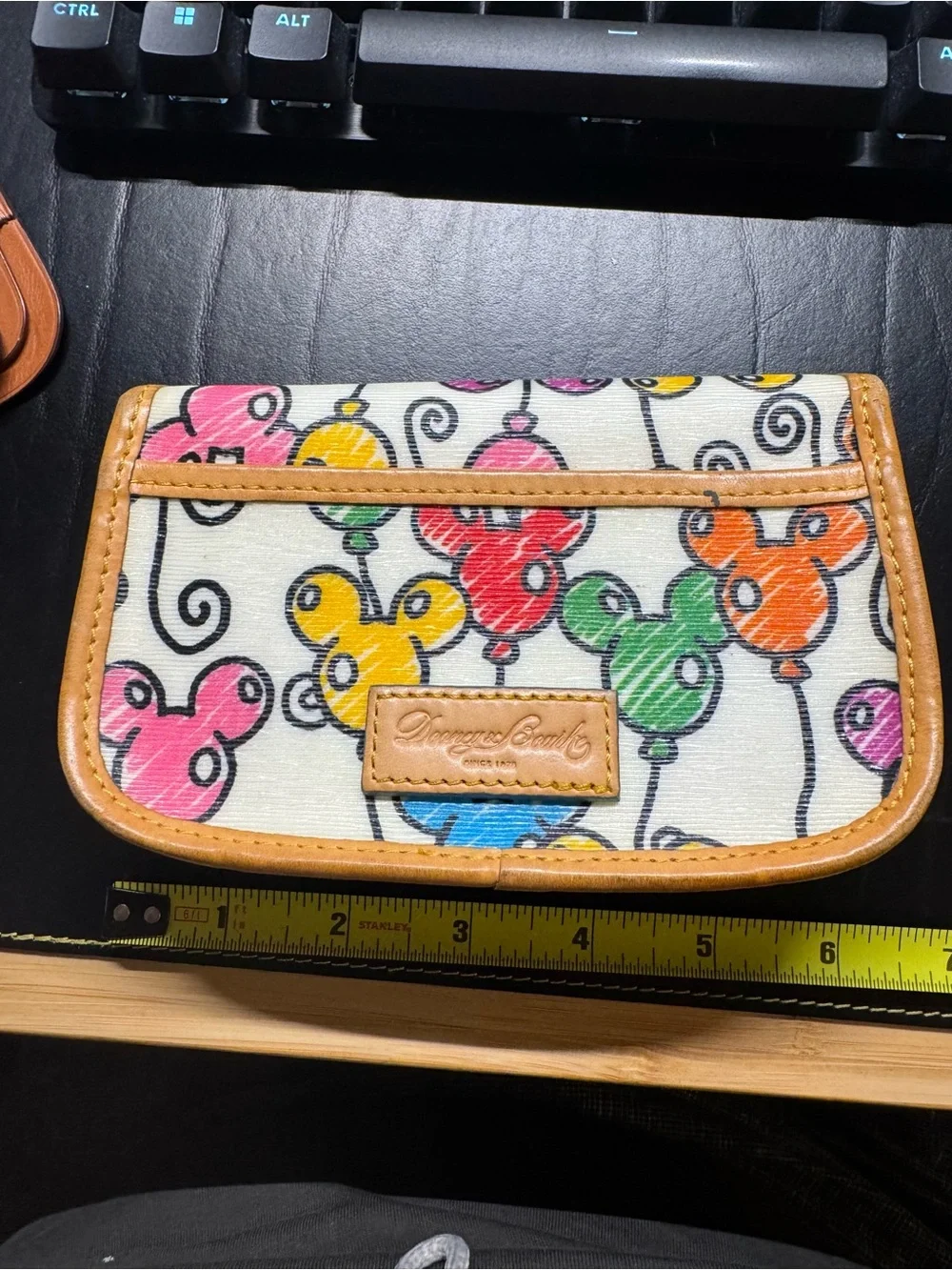 Dooney & Bourke Disney parks Multicolor Balloon Pattern wristlet